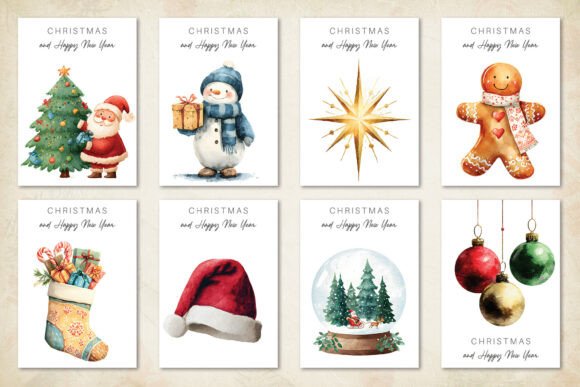 Christmas Card, Holiday Greeting Cards Illustrations