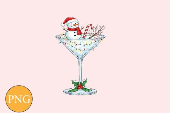 Funny Christmas Cocktail PNG Clipart for Illustrations