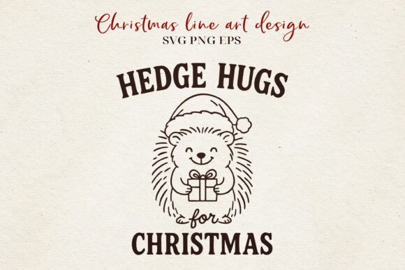 Hedgehog Christmas Line Art Review