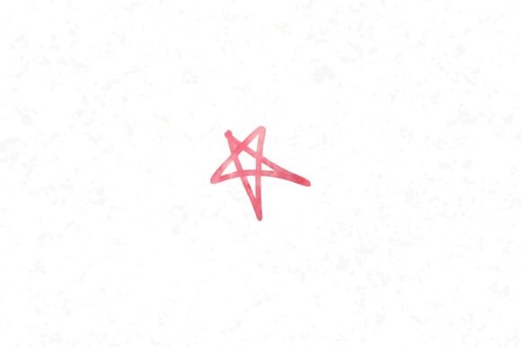 Red Watercolor Christmas Star PNG for Illustrations