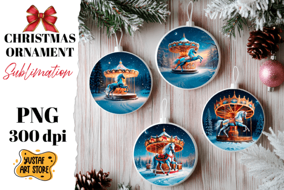 Review: Christmas Ornament Horse Carousel Sublim Design