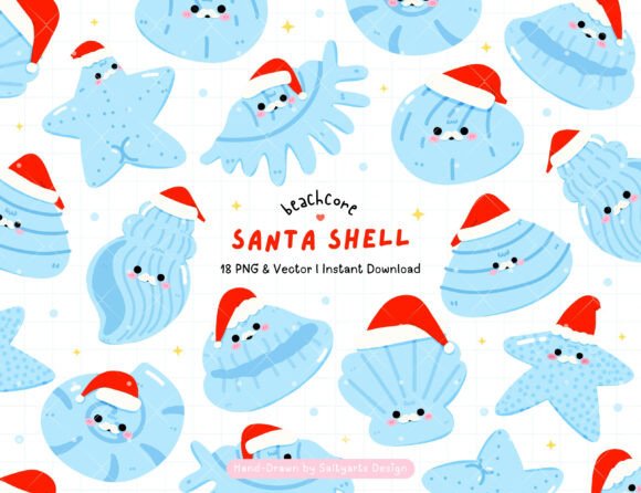 Santa Shells Coastal Christmas PNG Review