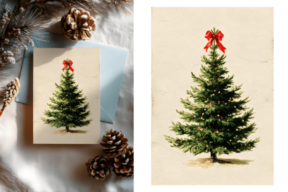 Watercolor Christmas Tree Illustrations Review