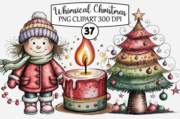 Whimsical Christmas Clipart Bundle PNG Review