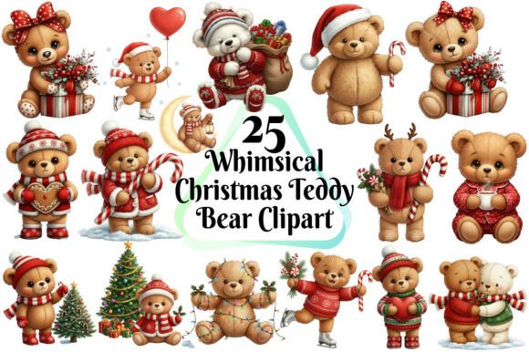 Whimsical Christmas Teddy Bear PNG Set Review