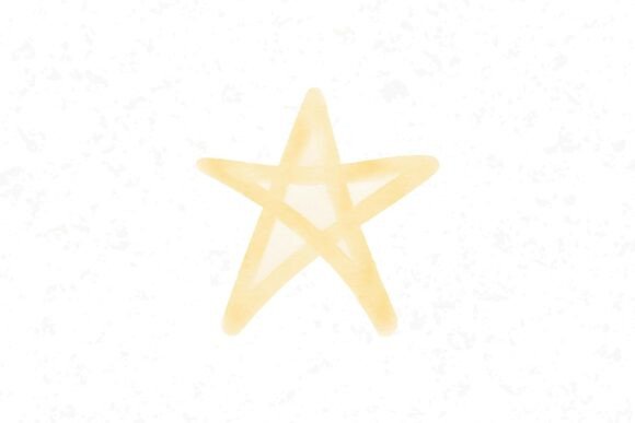 Yellow Watercolor Christmas Star Illustrations Review